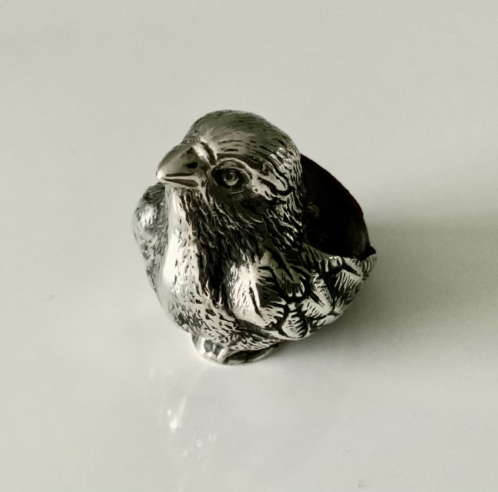 Edwardian silver Sampson Mordan chick pin cushion