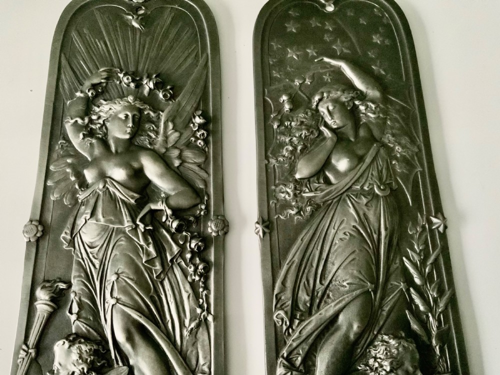 Pair of electrotype door plates late 19th Century View II