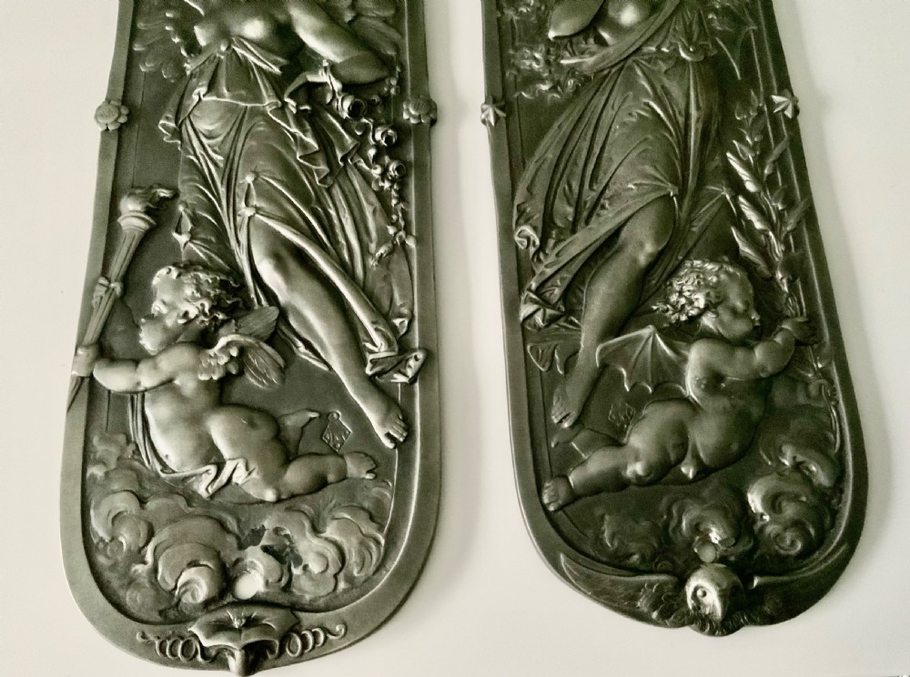 Pair of electrotype door plates late 19th Century View III