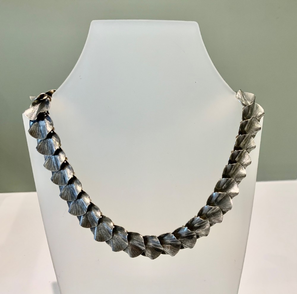 Mid Century silver necklace by Grosse