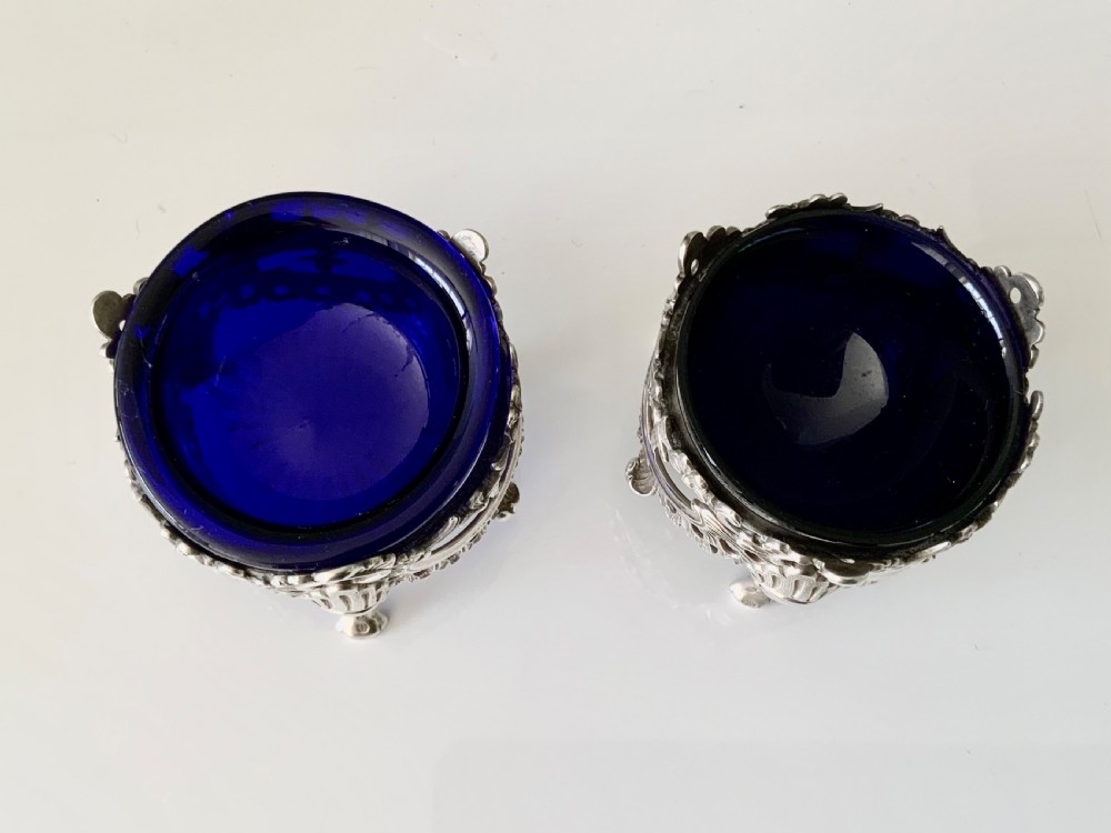 Pair of William IV silver salts View II