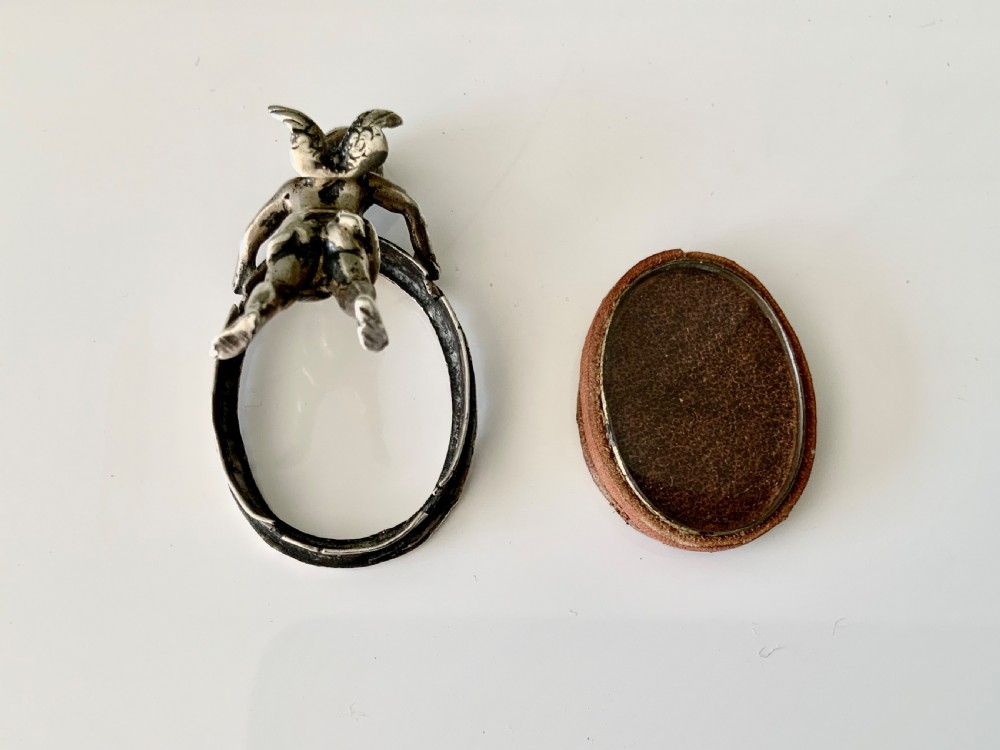 Miniature silver Cupid frame - Berthold Muller View VI