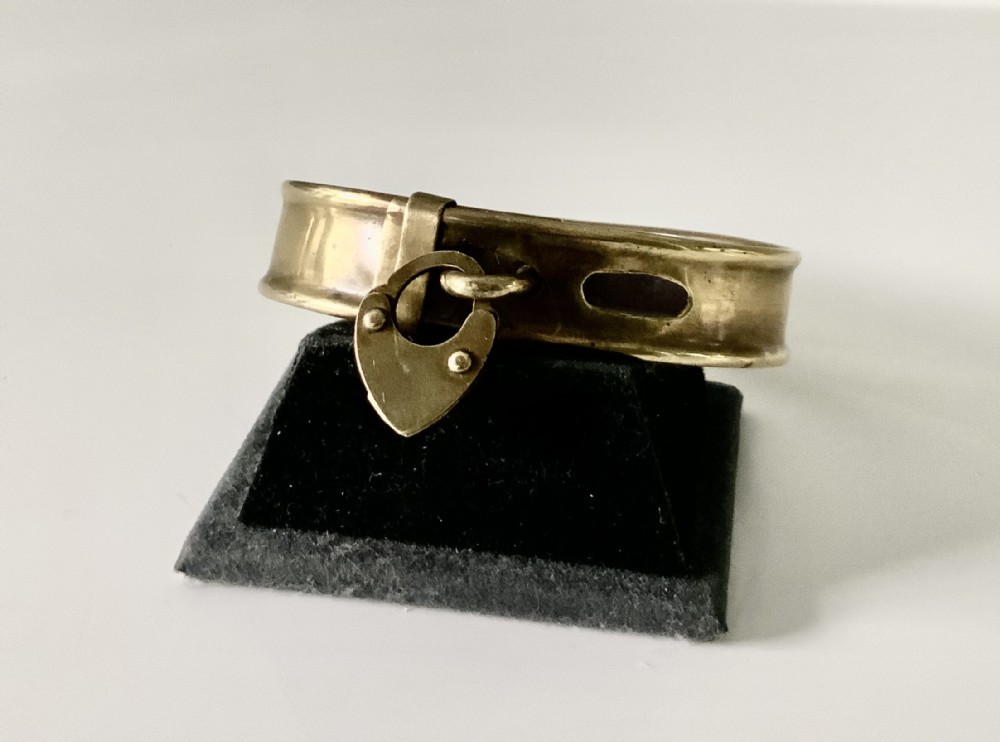 Victorian brass dog collar
