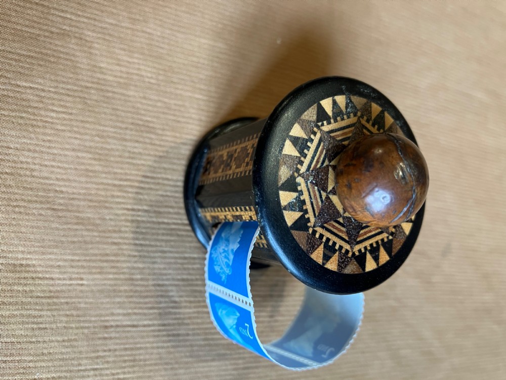 Tunbridge Ware stamp dispenser