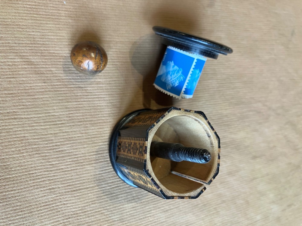 Tunbridge Ware stamp dispenser View III