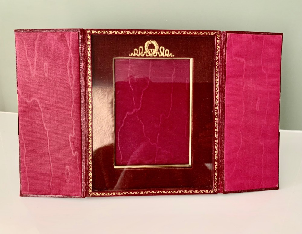 19th Century leather frame