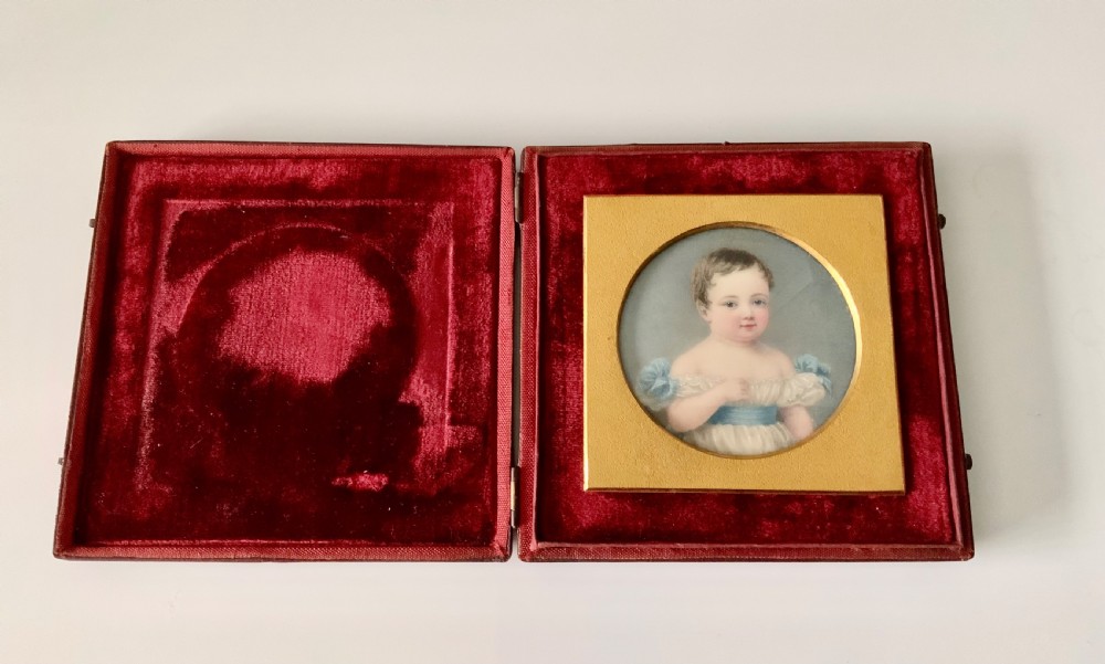 19th Century portrait miniature of a child