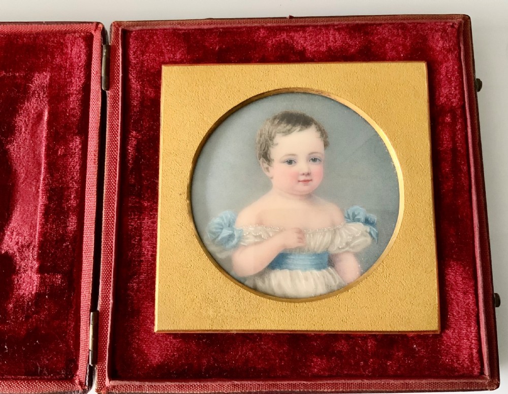 19th Century portrait miniature of a child View II