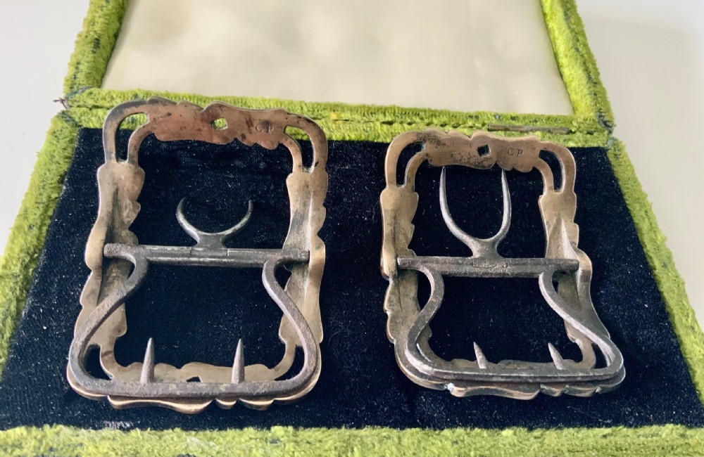 Pair of Georgian shoe buckles View III