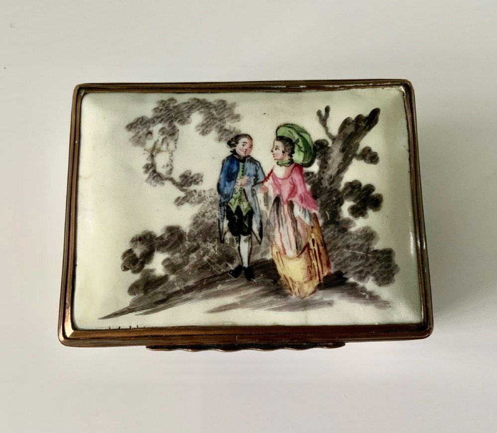 18th century enamel box