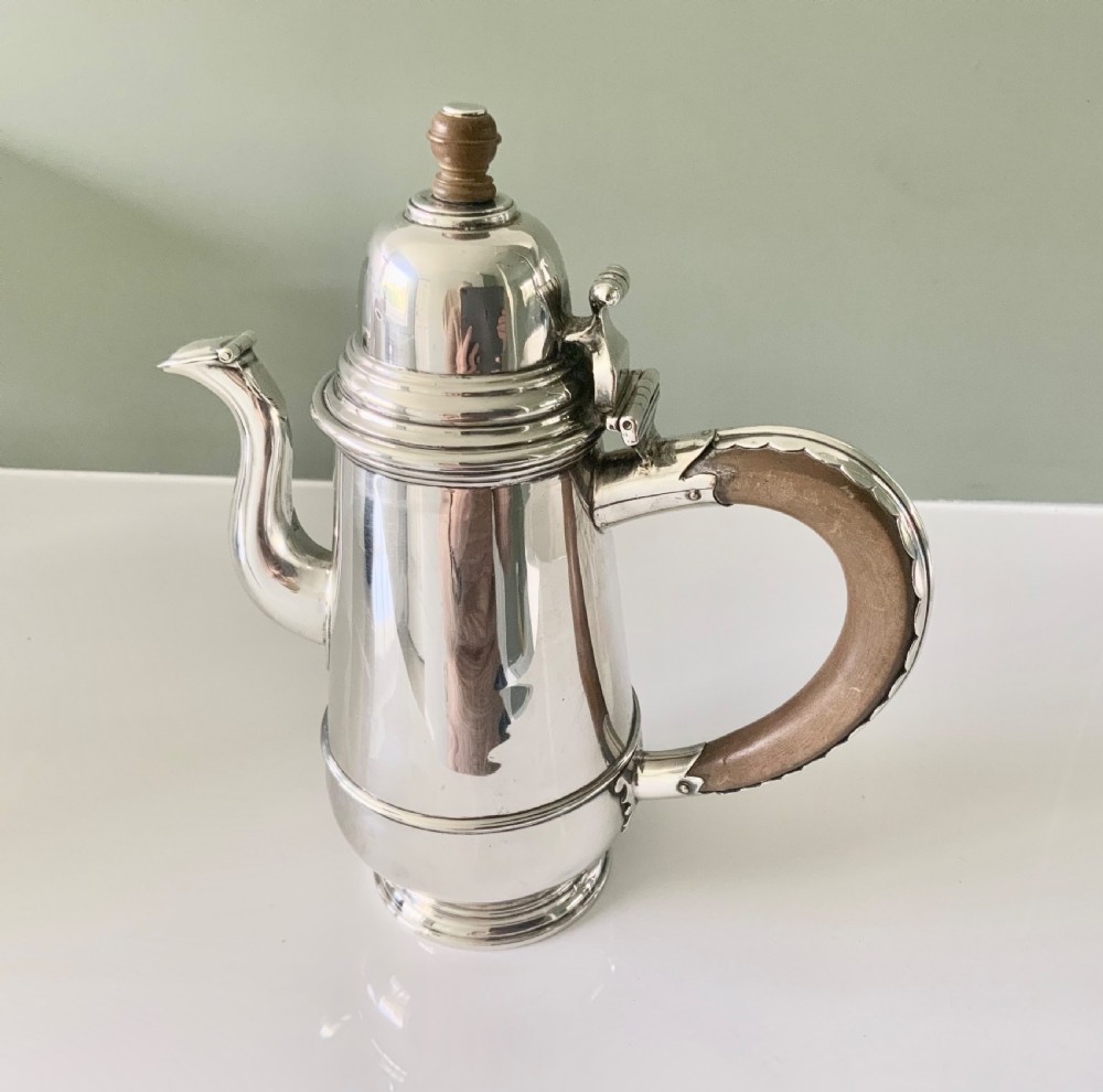 Georgian style silver cafe au lait pot
