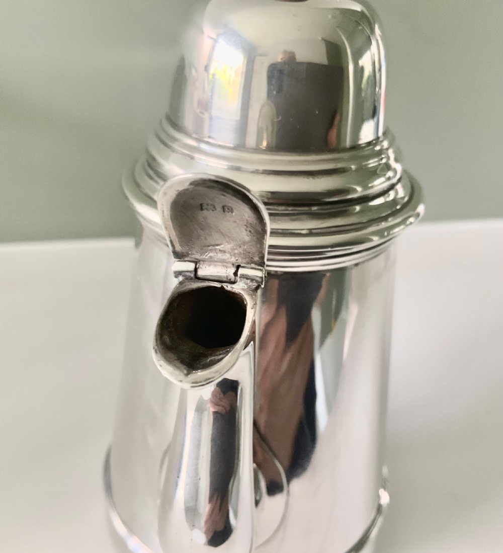 Georgian style silver cafe au lait pot View V
