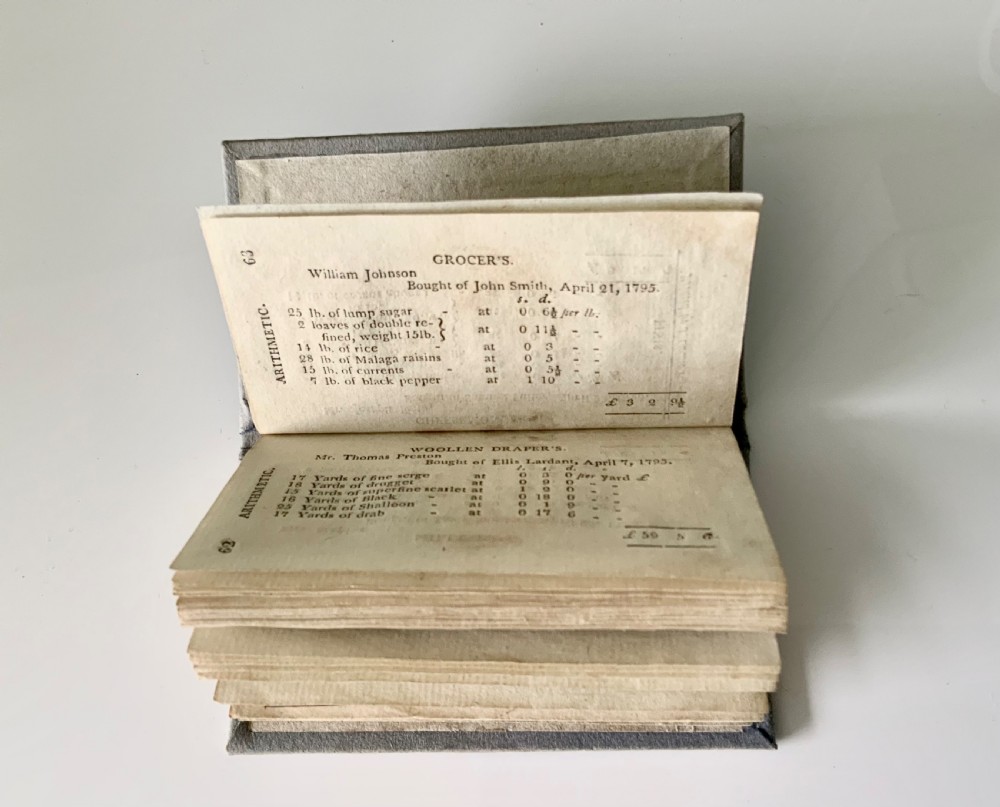 Miniature Georgian book - Simple Arithmetic View VI