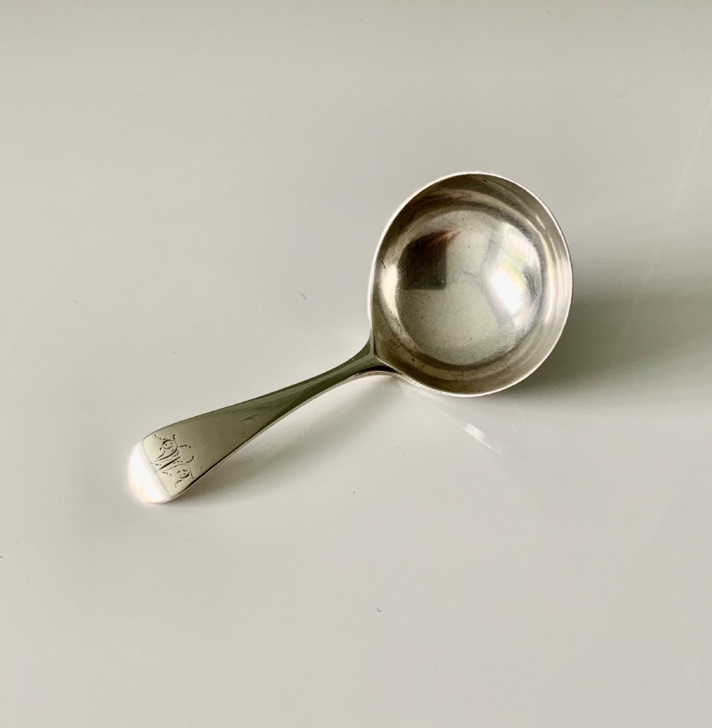 Georgian silver caddy spoon - ladle shaped