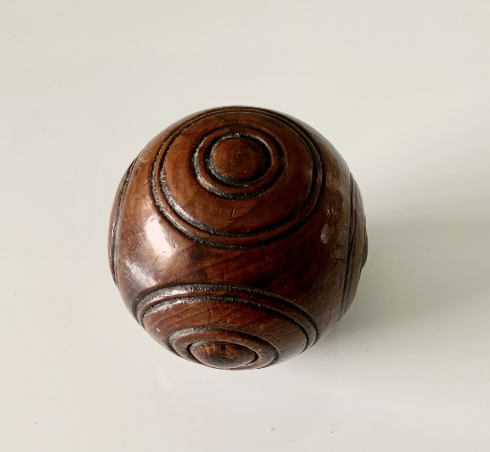 19th Century yew wood puzzle ball View VI