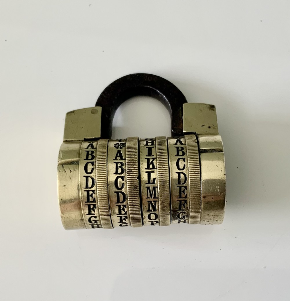 Sampson Mordan 4 letter barrel padlock