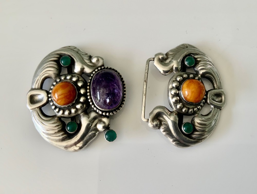 Danish silver Arts & Crafts buckle View III