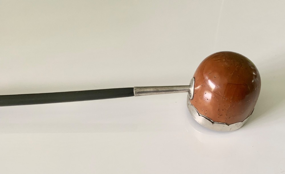 18th Century ladle, coquilla nut, baleen, silver View V