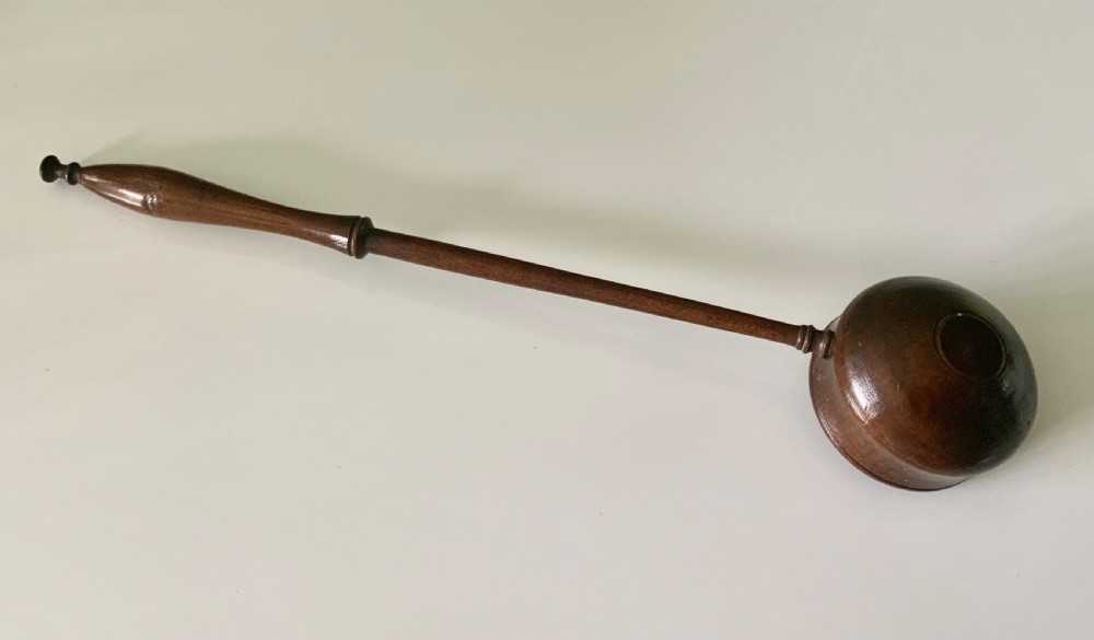 18th century treen ladle with removeable handle View II