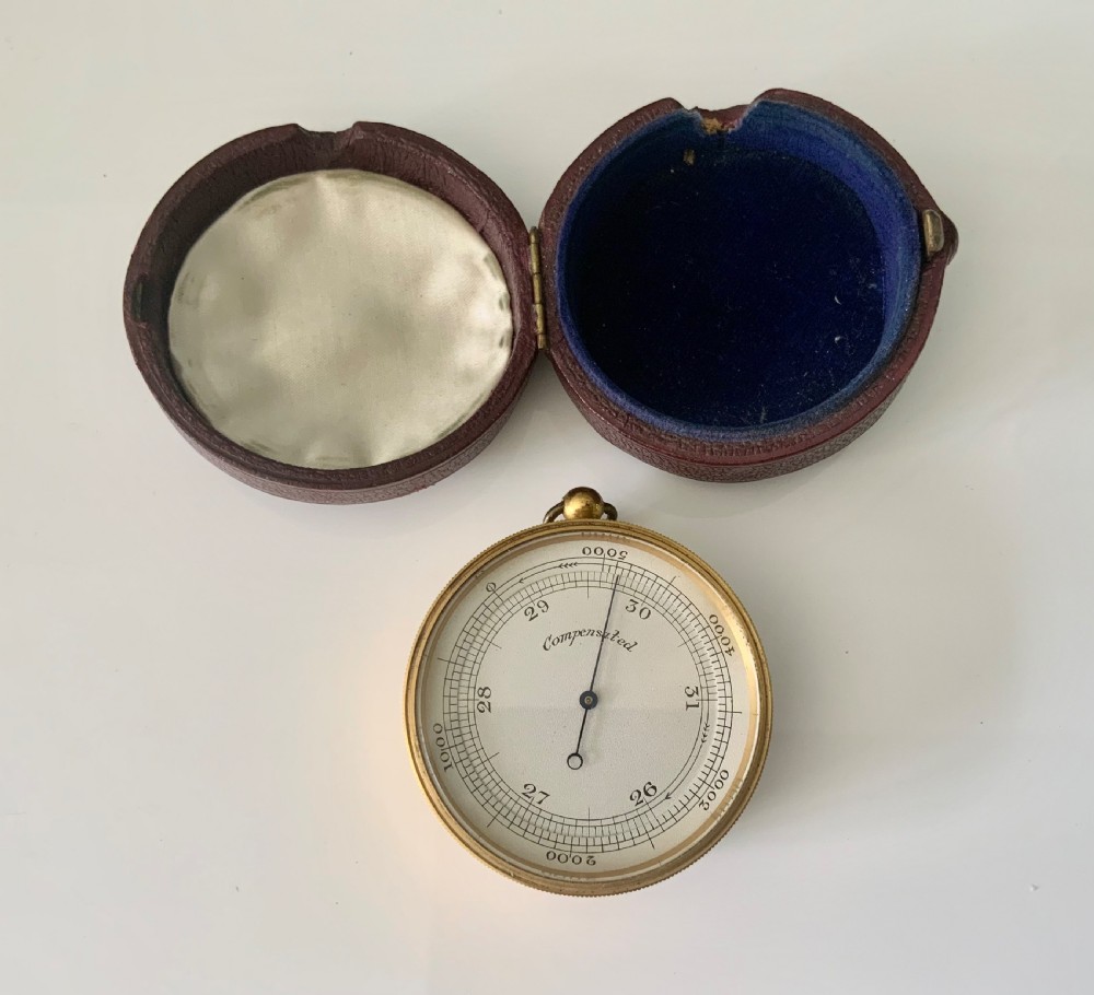 19th Century pocket barometer - boxed View II