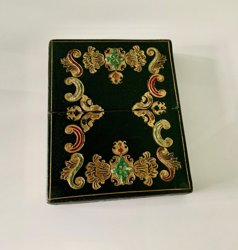 Victorian tooled leather calling card case.