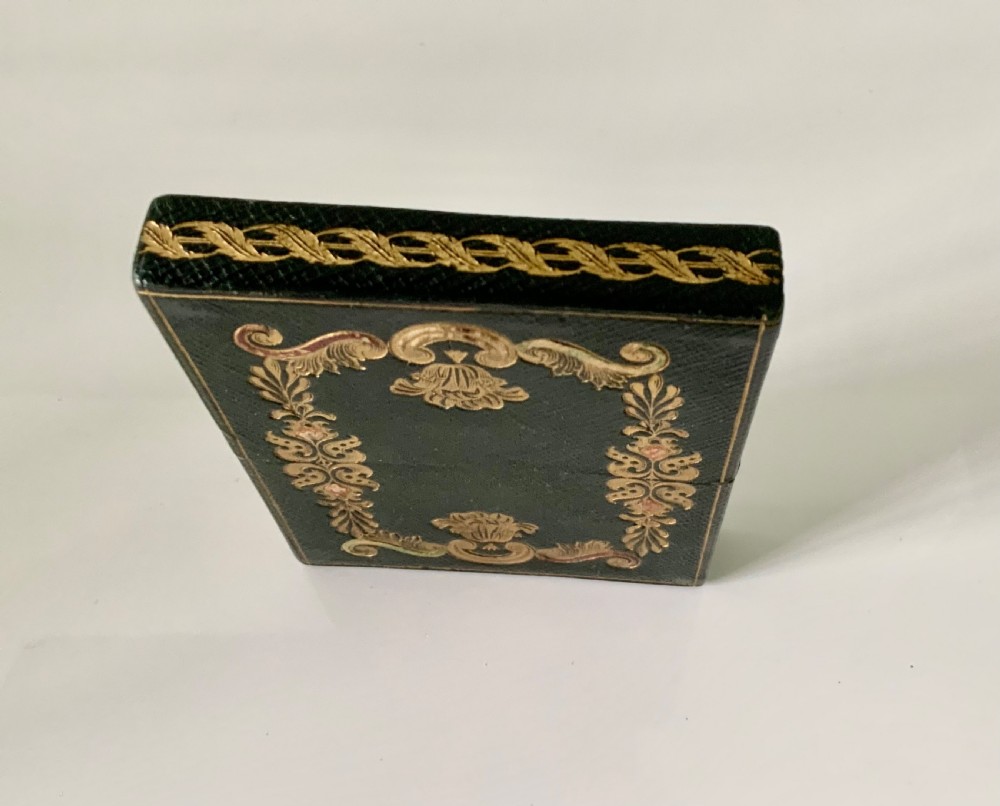 Victorian tooled leather calling card case. View IV