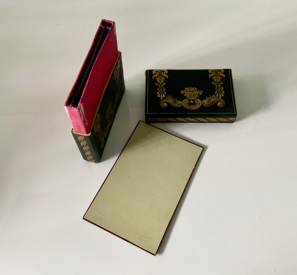Victorian tooled leather calling card case. View VIII