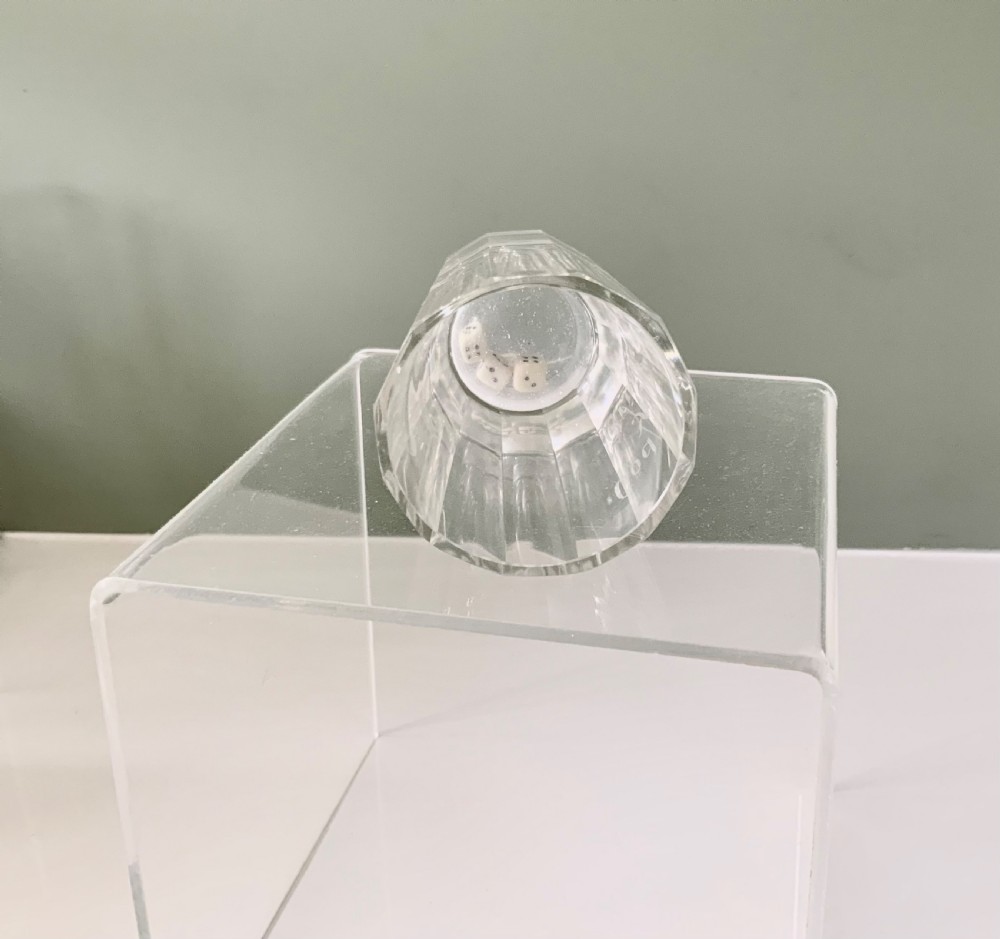 Rare 19th century dice glass - Prince of Wales feathers View V