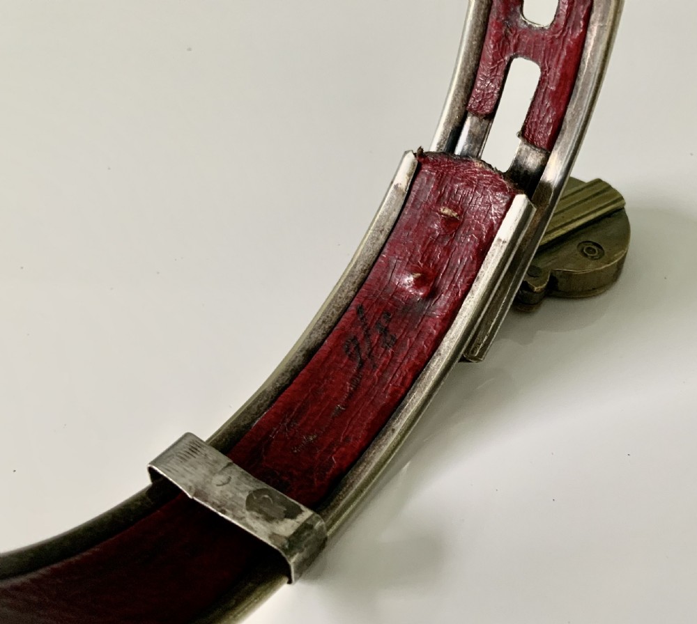 19th Century metal dog collar - trick padlock View V