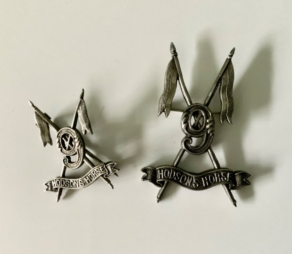 Silver Indian army officers uniform badges
