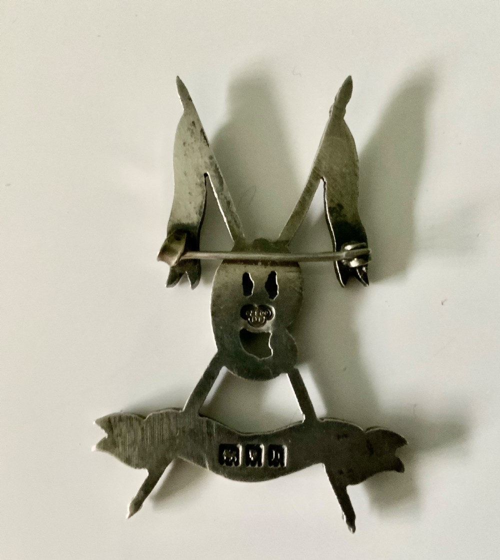 Silver Indian army officers uniform badges View III