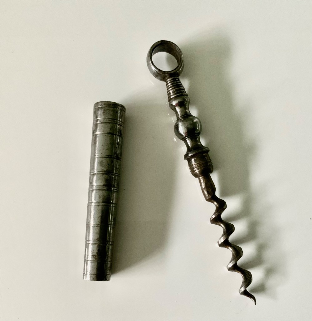 Georgian steel pocket corkscrew View II