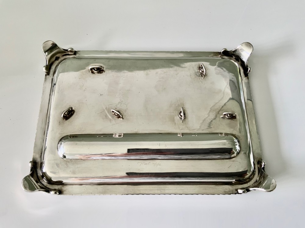 Victorian silver inkwell Standish - Grinsell & Sons View V