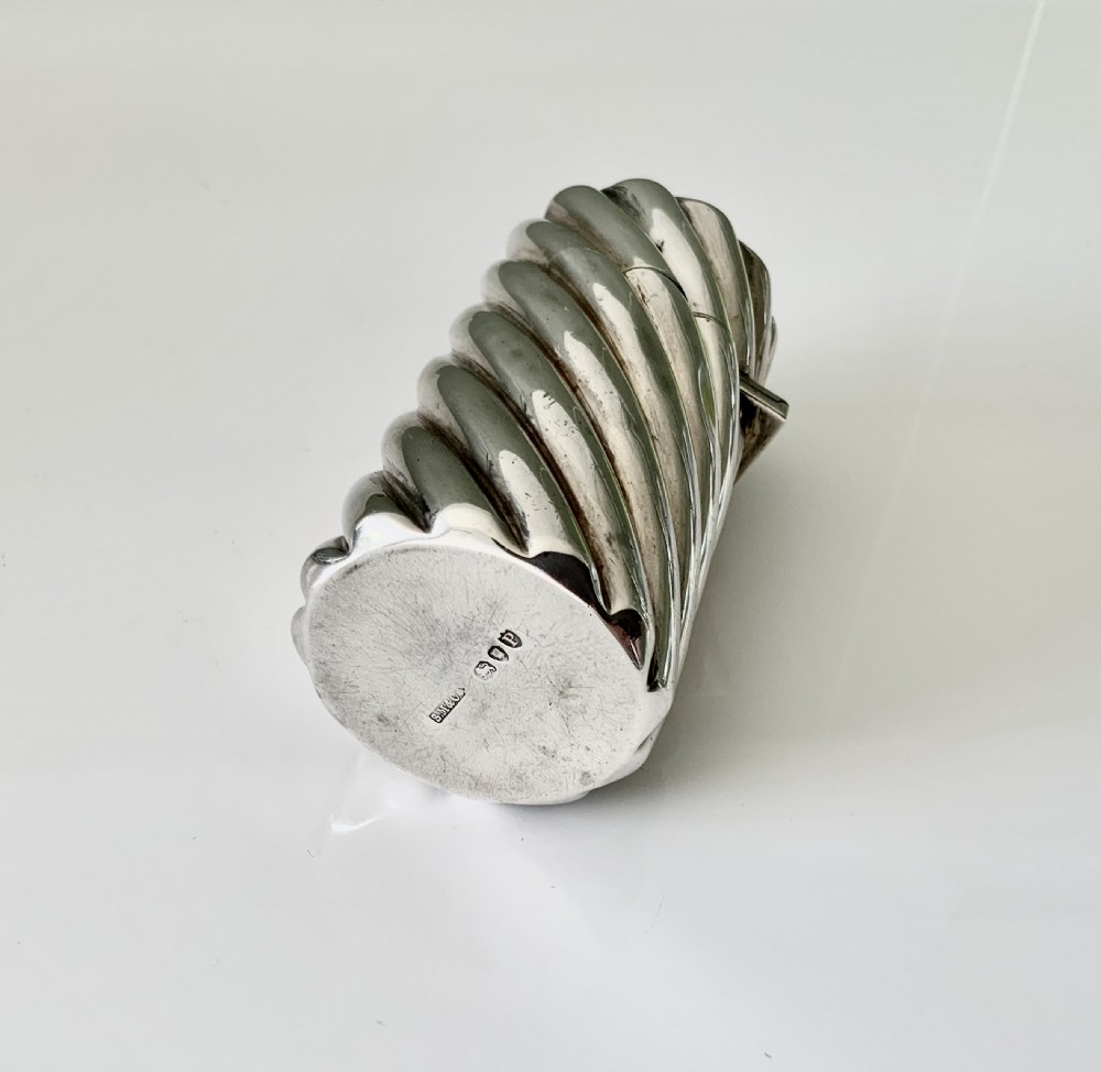 Large silver writhen scent bottle - Sampson Mordan View III