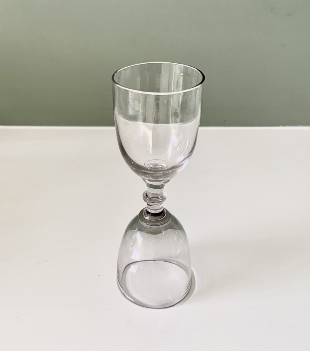 Georgian double ended glass dram measure