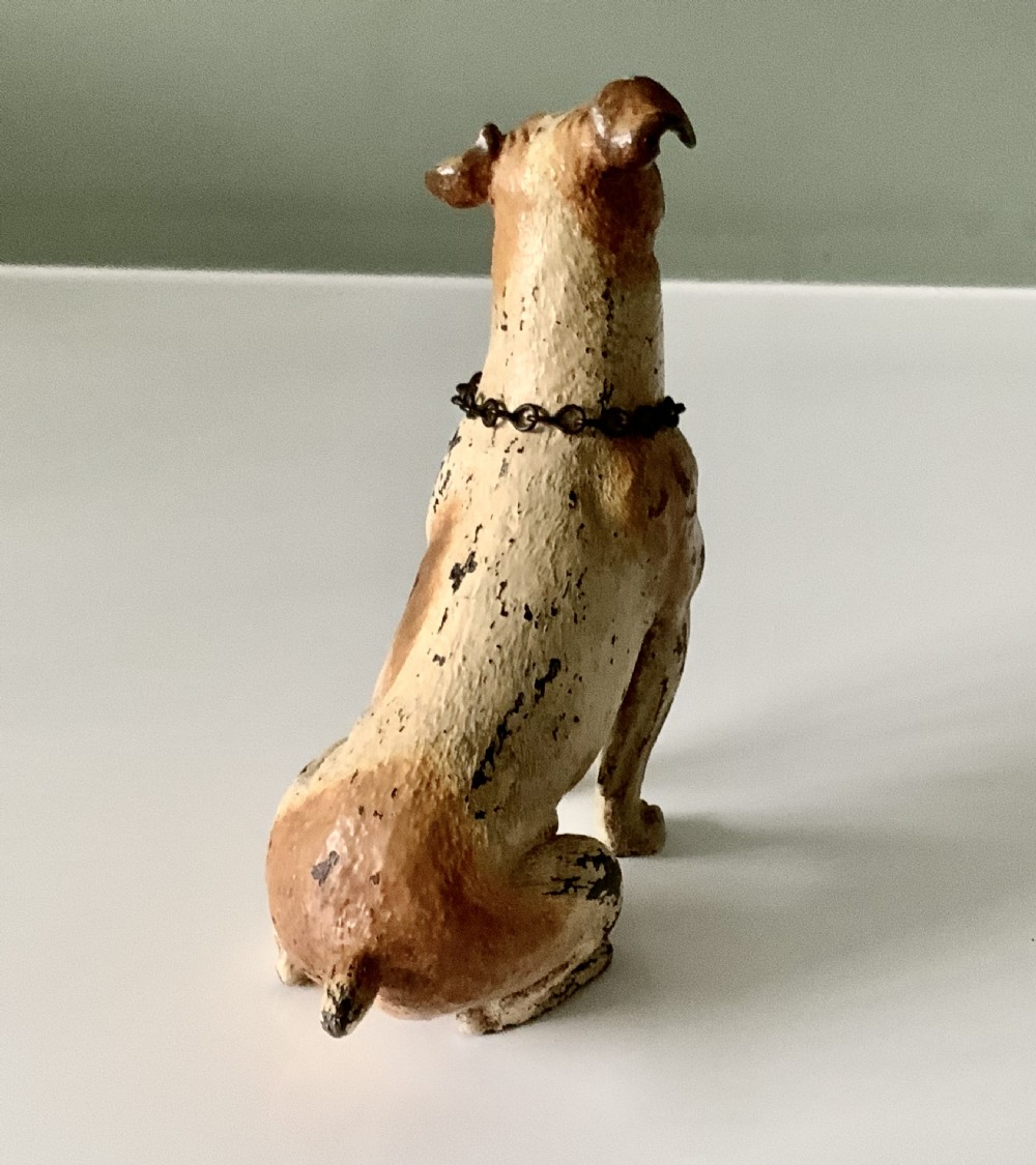 Cold painted bronze dog View IV