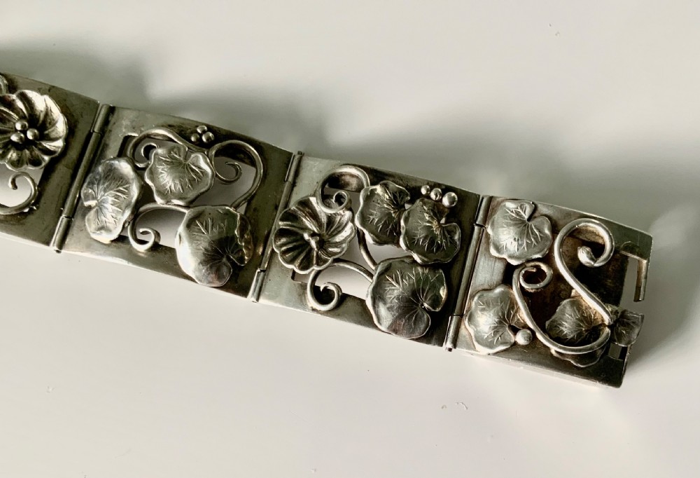 Danish silver bracelet - Art Nouveau style View II