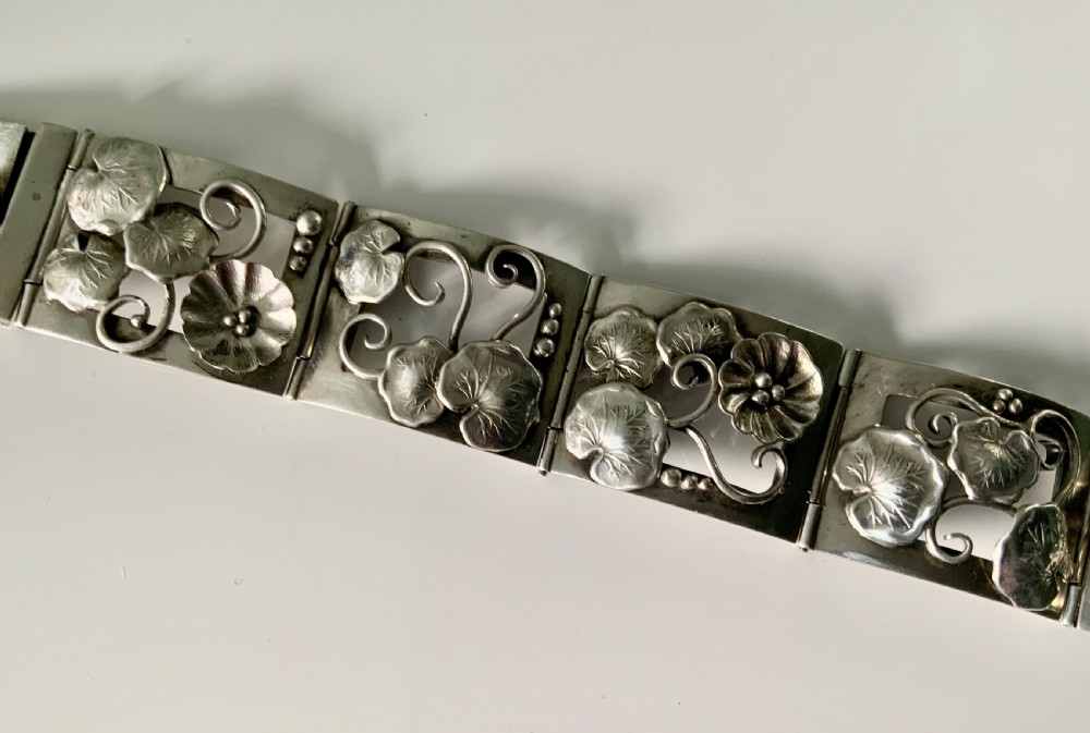 Danish silver bracelet - Art Nouveau style View III