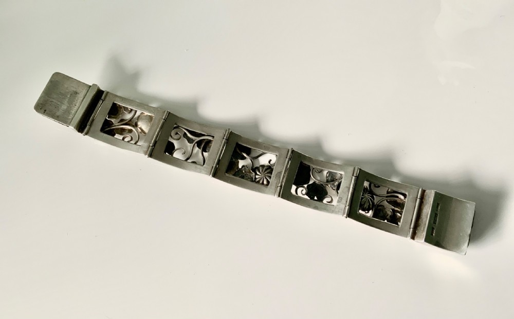 Danish silver bracelet - Art Nouveau style View IV
