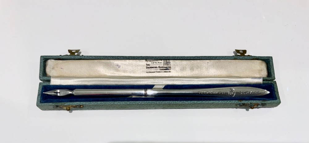 Silver dip pen/letter opener GPO