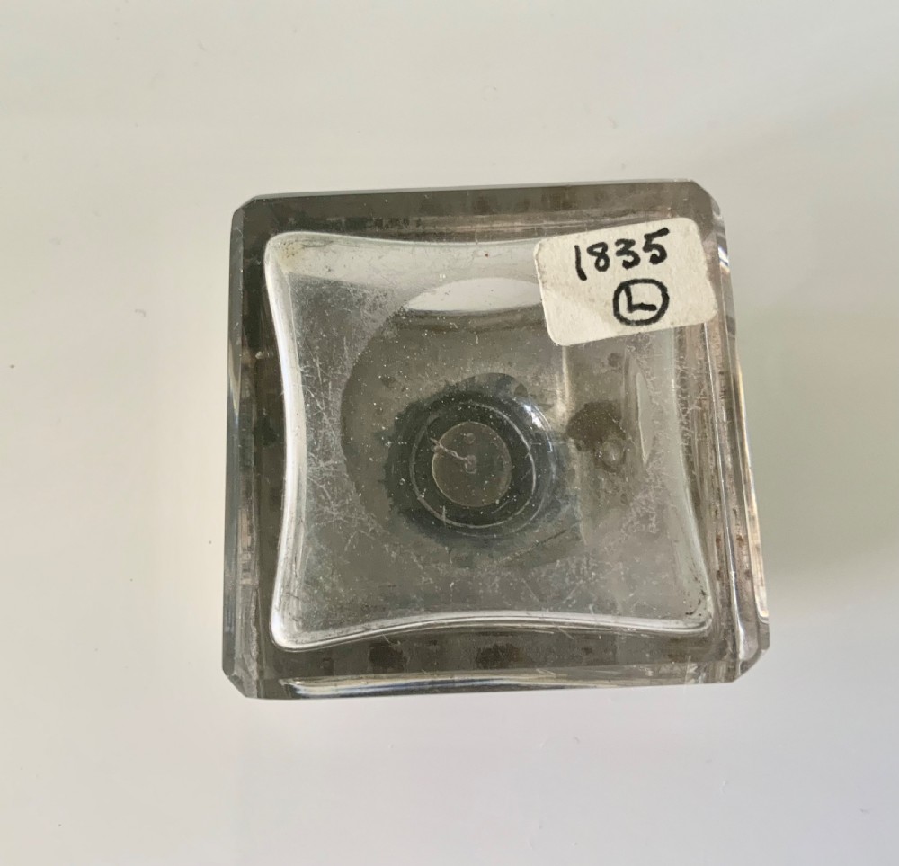 William IV silver travelling lockdown inkwell View III