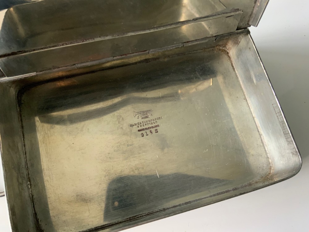 James Dixon & Son plated sandwich tin & Flask View IV