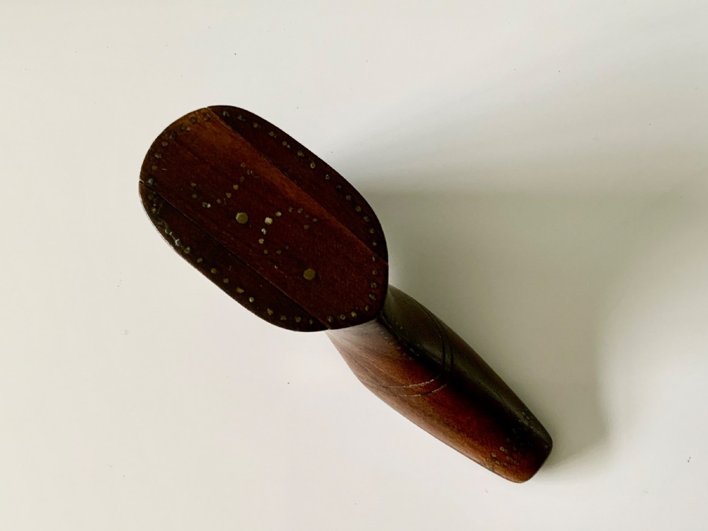 Antique Treen 19th Century Mahogany Snuff Shoe View IV