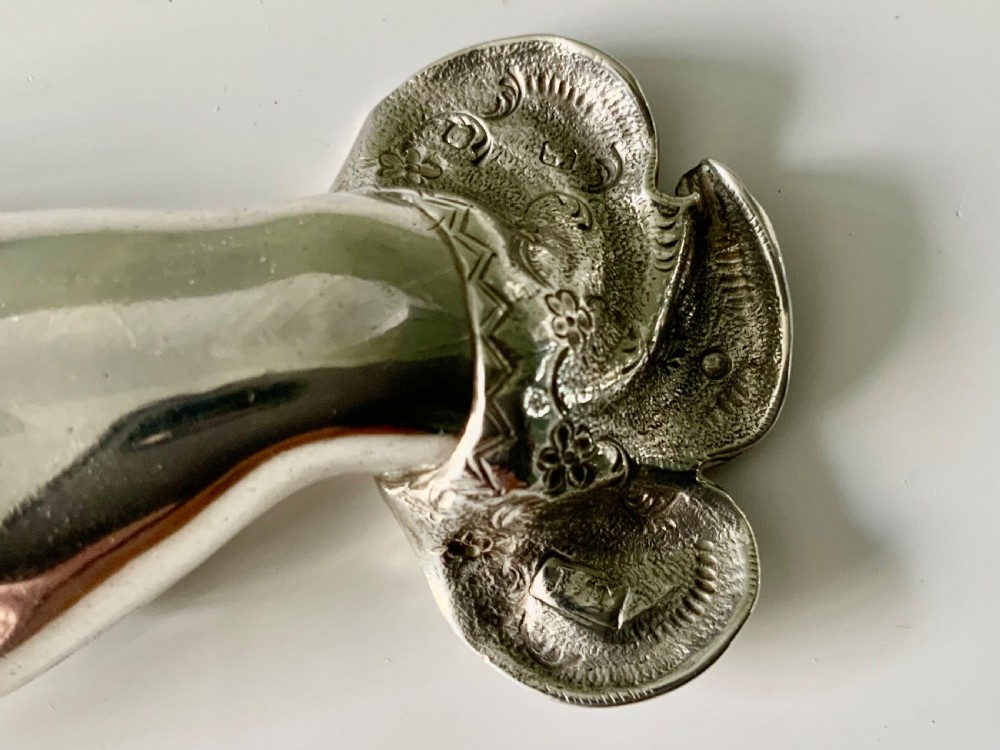 Victorian silver hand brooch - Combe Martin? View V