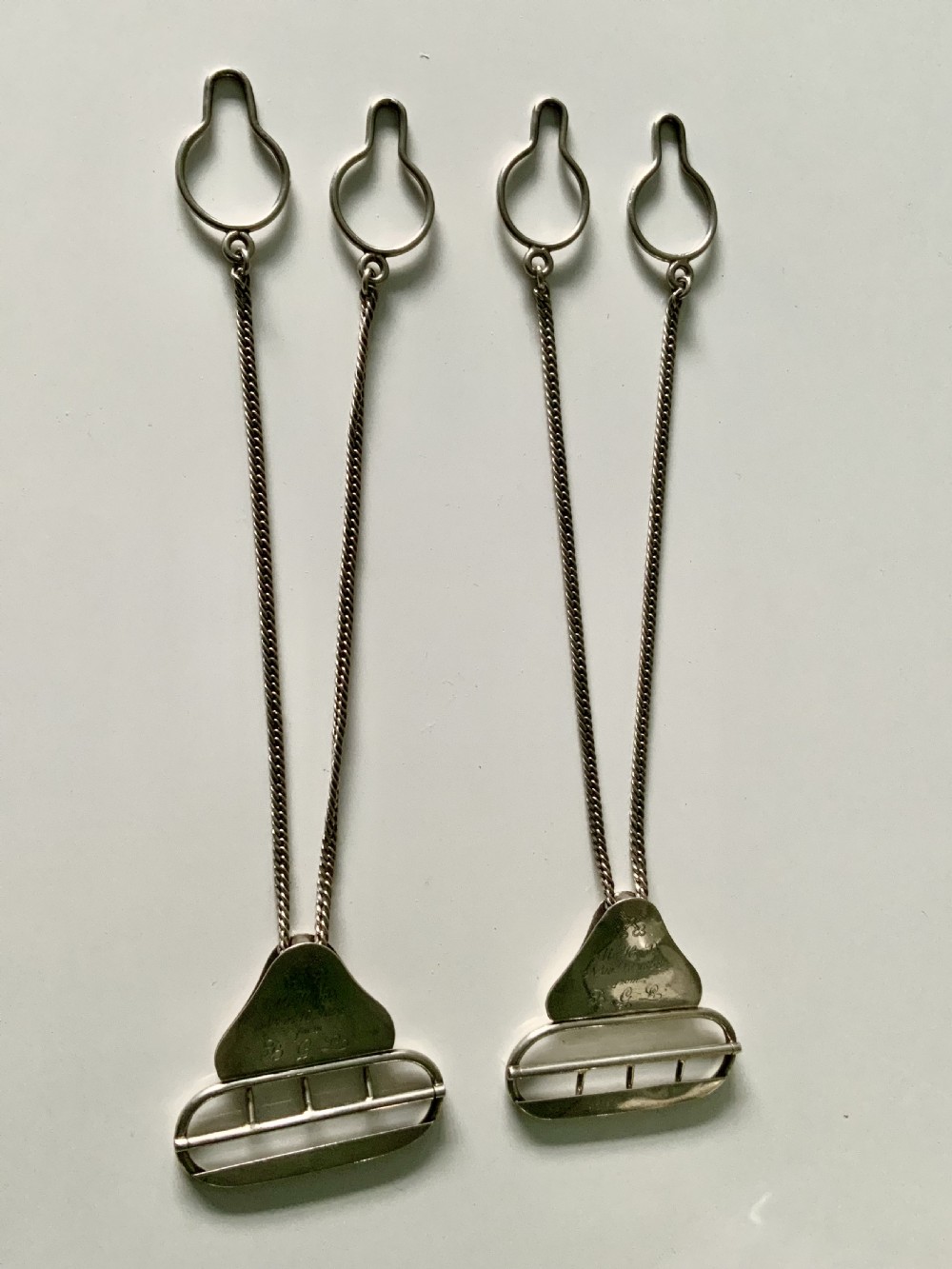 Victorian silver nurses buckles