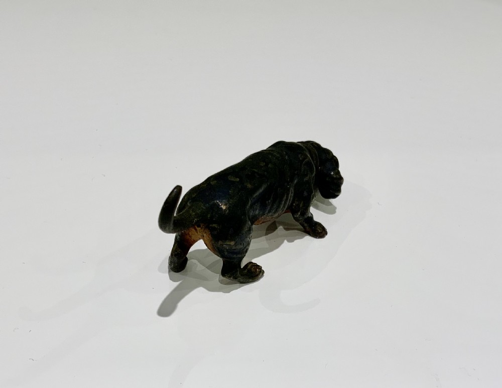 Cold painted bronze dachshund View V