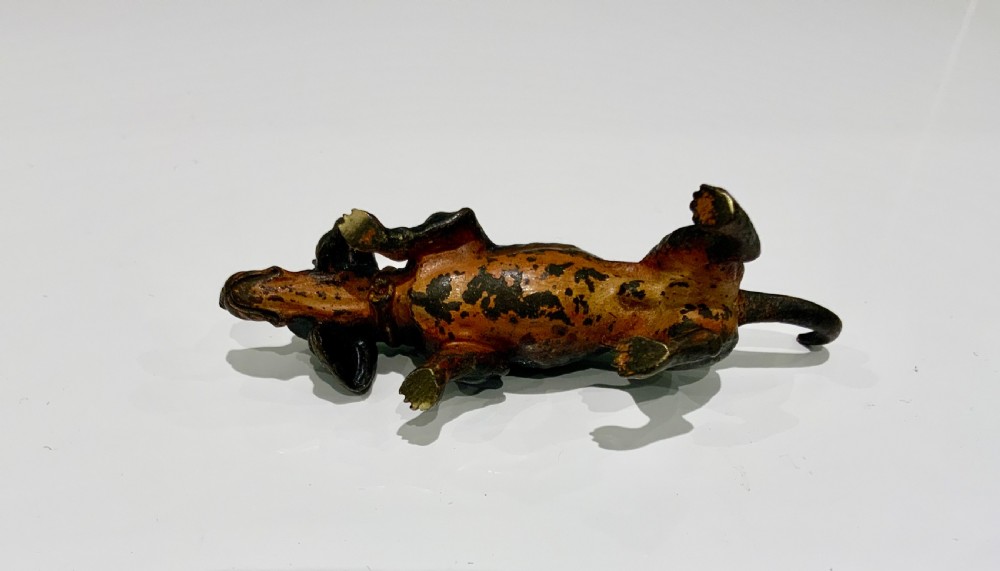 Cold painted bronze dachshund View VI