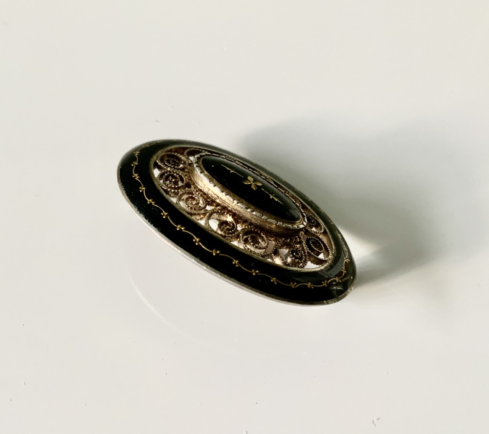 Marius Hammer silver enamel brooch View III
