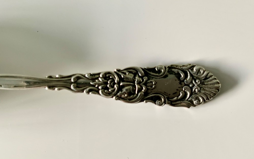 Edwardian silver caddy spoon View IV