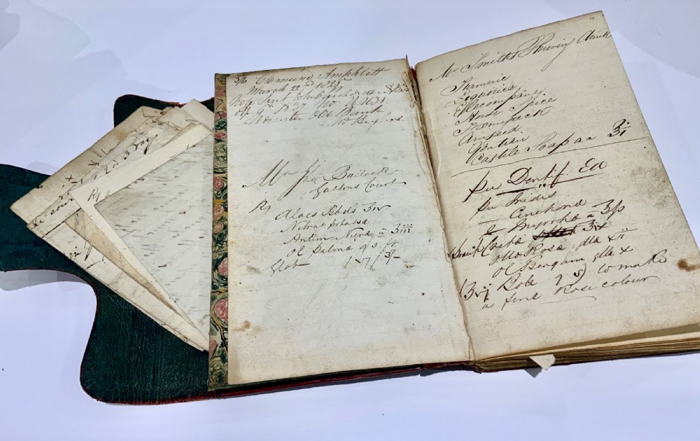 Apothecary’s handwritten note book 1825 View IX